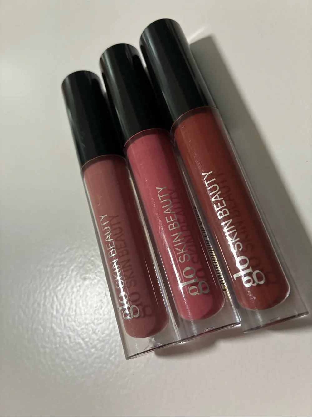 Glo Skin Beauty Liquid Lipstick 3 Set - Dusty Rose, Mauve Pink & Warm Brown
